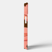 Grote roze bloem met dieprode achtergrond Case-Mate iPhone case (Achterkant / Rechts)