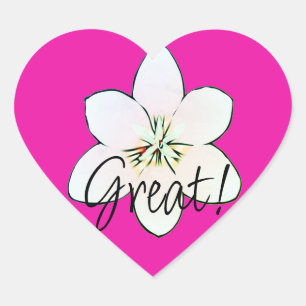 Grote Roze Bloem Stickers