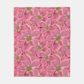 Grote roze bloemen. fleece deken (Voorkant)
