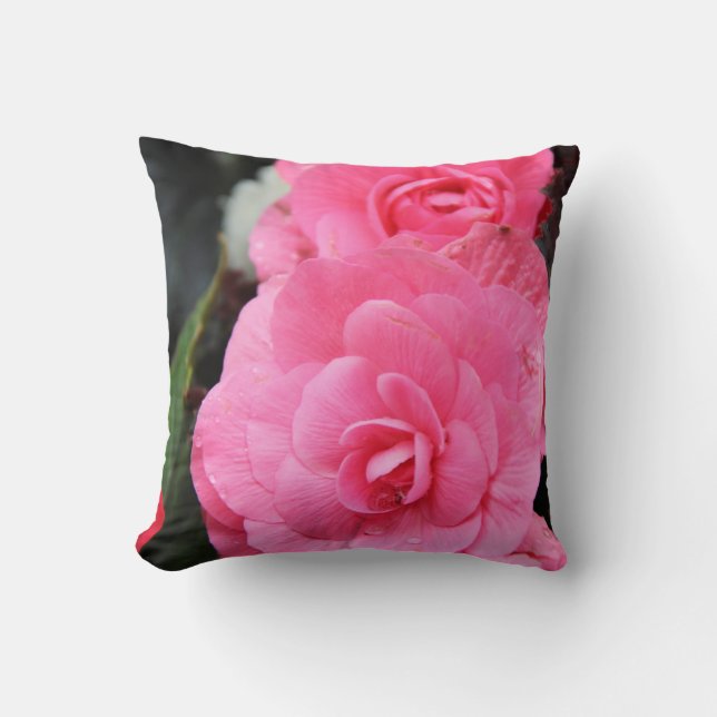 Grote roze bloemen in het poster van de lente kussen (Voorkant)