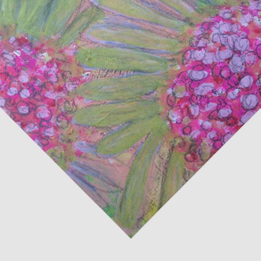 Grote roze bloemen tissuepapier (Detail)