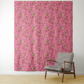 Grote roze bloemen. wandkleed (In situ)