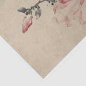 Grote roze bloesem op een stok van Hokusai Tissuepapier (Detail)