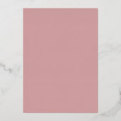 Grote Roze Blush Boog Folie Uitnodiging (Achterkant)