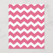 Grote roze chevron diy bruiloft cadeau label hange flyer (Achterkant)