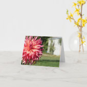 "GROTE ROZE DAHLIA" NOTECARD KAART (Gele Bloem)