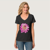 Grote Roze Dahlia T-Shirt (Voorkant volledig)