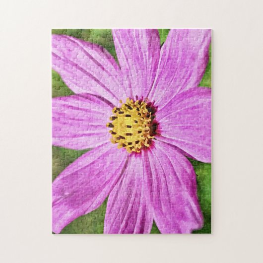 Grote Roze Daisy Kosmos Bloem Art Puzzel (Verticaal)