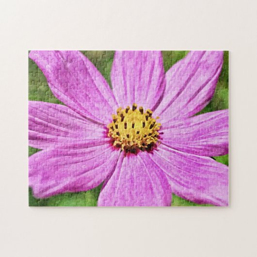 Grote Roze Daisy Kosmos Bloem Art Puzzel Legpuzzel (Horizontaal)