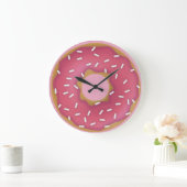 Grote roze donut grote klok (Huis)