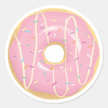 Grote roze donut sticker