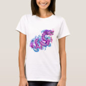 Grote roze draak met waterspiegel t-shirt (Voorkant)
