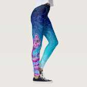 Grote roze draak op zwemwater leggings (Rechts)