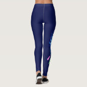 Grote roze en blauwe waterdraak leggings (Achterkant)
