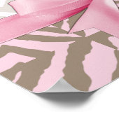 GROTE roze en bruine Baby shower banner Poster (Hoek)