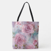 Grote roze en gouden rozen tote bag (Voorkant)