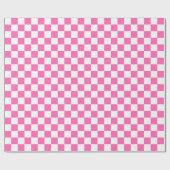 Grote roze en witte cheques die papier verpakken (Vlak)