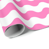 Grote roze en witte golven die papier verpakken (Rol Hoek)