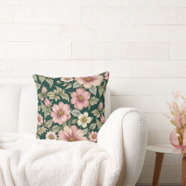 Grote roze en witte Rozen Kussen
