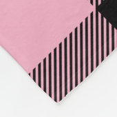 Grote roze en zwarte buffelbak fleece deken (Hoek)