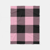 Grote roze en zwarte buffelbak fleece deken (Voorkant)