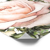 Grote roze Floral 13-tafel weduwenkaart Poster (Hoek)