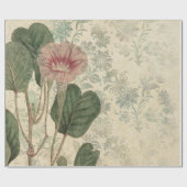 Grote  roze Floral Cadeaupapier (Vlak)