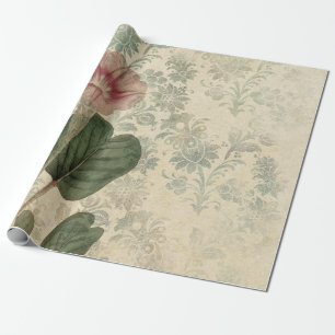 Grote  roze Floral Cadeaupapier