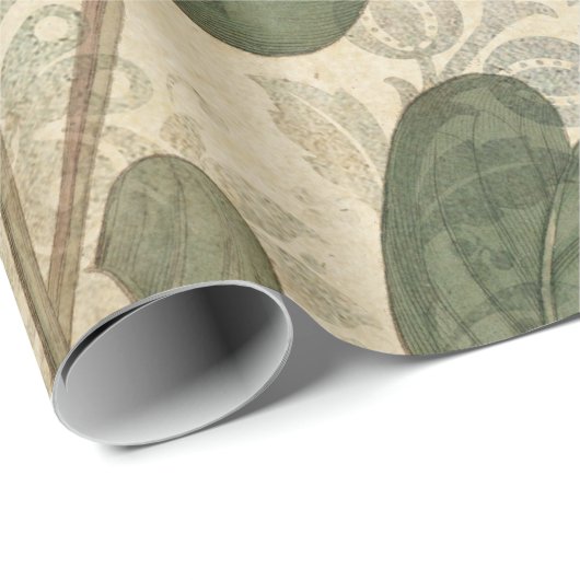 Grote  roze Floral Cadeaupapier (Rol Hoek)