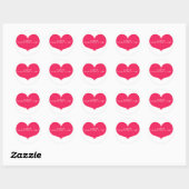 Grote Roze Hart Valentijnsdag Stickers (Vel)