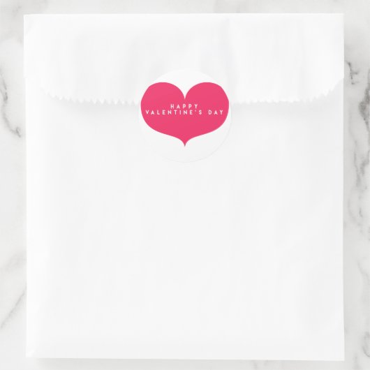 Grote Roze Hart Valentijnsdag Stickers (Tas)