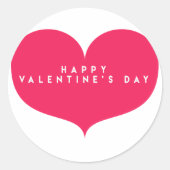 Grote Roze Hart Valentijnsdag Stickers (Voorkant)