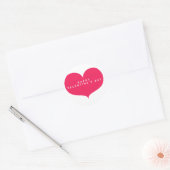 Grote Roze Hart Valentijnsdag Stickers (Envelop)