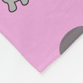 Grote Roze Harten & Doxies Deken (Hoek)