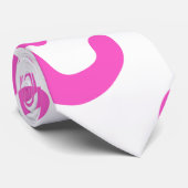 Grote roze luipaard print stropdas (Opgerold)