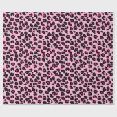 Grote Roze Luipaardvlekken Dierenprintpatroon Cadeaupapier (Vlak)