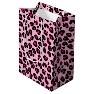 Grote Roze Luipaardvlekken Dierprintpatroon Medium Cadeauzakje