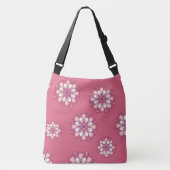 "GROTE ROZE MANDALA BLOEM" CROSSBODY TAS (Voorkant)