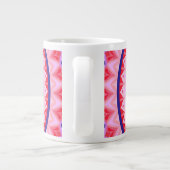 Grote Roze Mandala Boho Oversized Levendig Patroon Koffiekop (Achterkant)