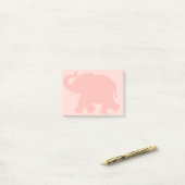 Grote Roze Olifant Silhouet Post-it® Notes (Op bureau)