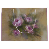Grote roze / paarse rozen groot cadeauzakje (Voorkant)