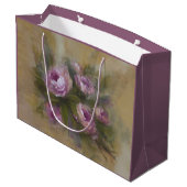Grote roze / paarse rozen groot cadeauzakje (Achterkant Gekanteld)