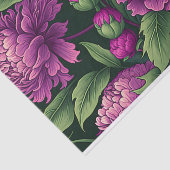 Grote Roze Pioenen Groene Bladeren Decoupage Gift Tissuepapier (Detail)