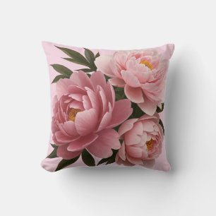 Grote Roze Pioenen Kussens- Bloemen Kussen