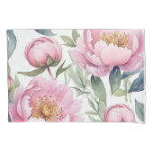 grote roze pioenrozen waterverf kussensloop (Voorkant)