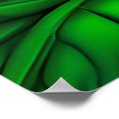 Grote roze pony met Emerald Green Leaves Poster (Hoek)