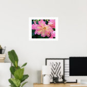 Grote Roze Rododendron Bloei Bloem Fotografisch Poster (Thuiskantoor)