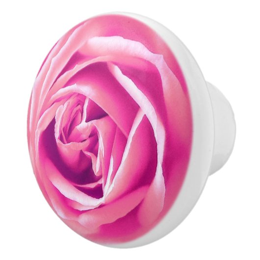 Grote Roze Roos Print Keramische Knop (Rechts)