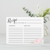 Grote roze roze bloem - Kaart (Staand voorkant)