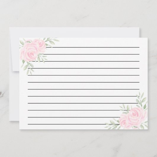 Grote roze roze bloem - Kaart (Achterkant)